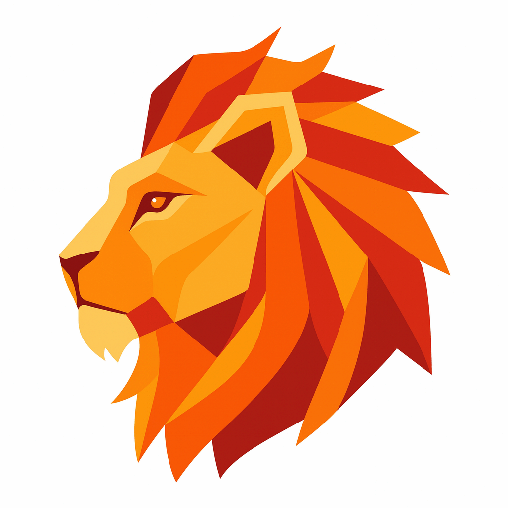 The face of a proud lion.